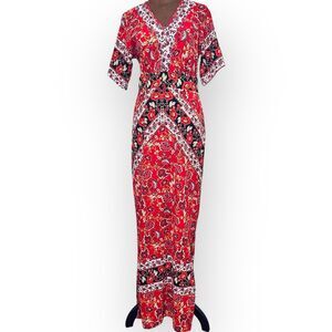 XHILARATION Dress Maxi XS Ethnic Boho Hippie Beach Pool Vacation Festival Floral